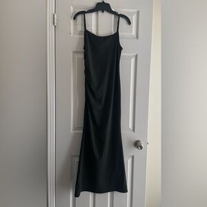 Black Ruched Maxi Dress